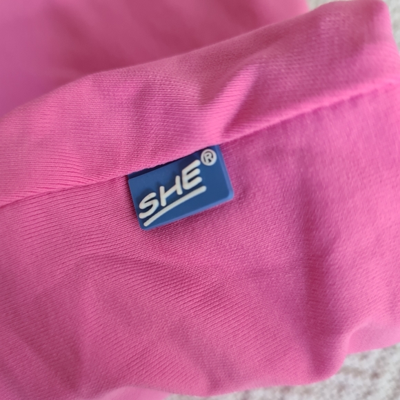 She strapless bikini blue, pink & yellow, reversible size 8 Y2K vibes - Picture 5 of 12